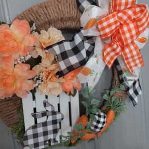 Buffalo Plaid Easter Wreath